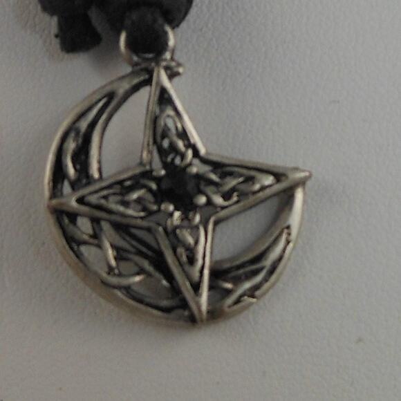 Vintage Celtic Visions Sacred Symbols Pendant Stars Moon Necklace- 24 Length - Picture 9 of 10